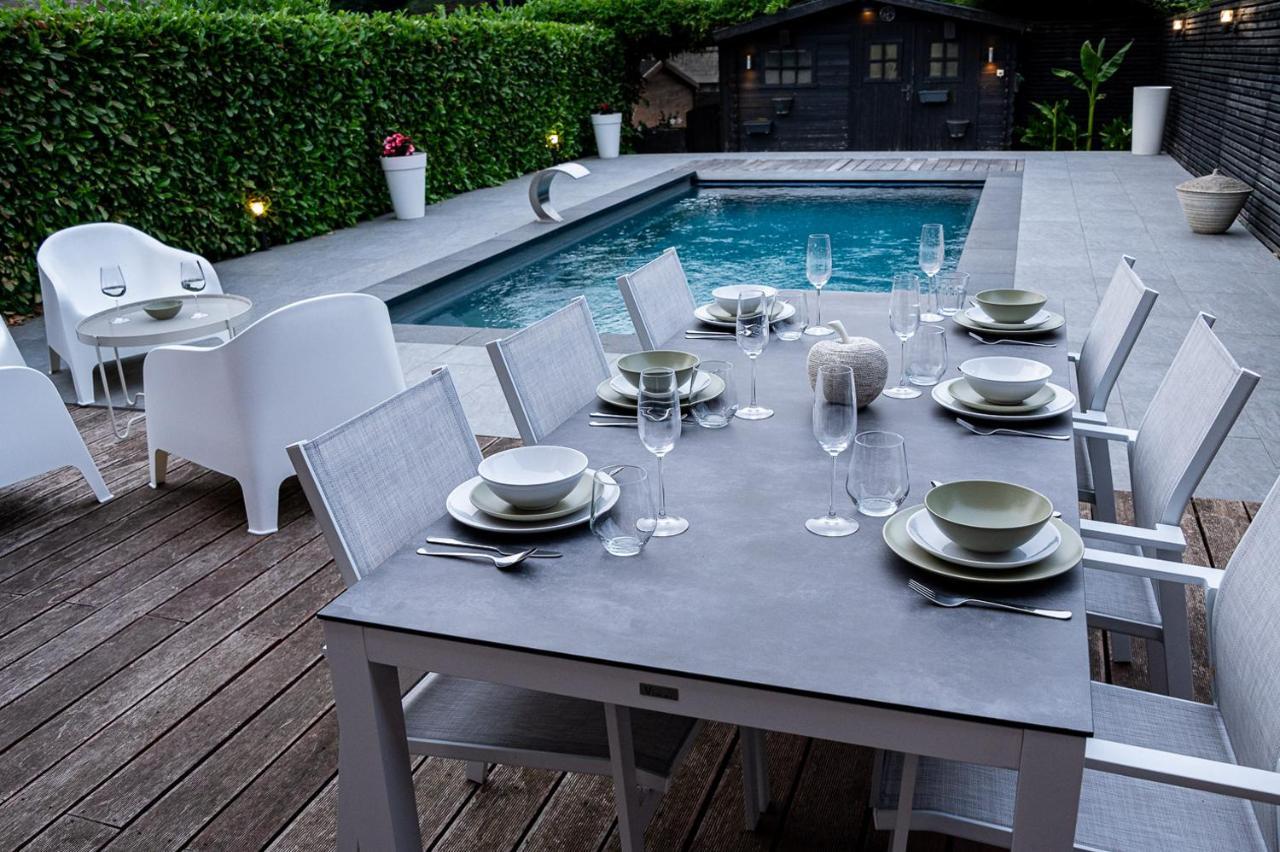 Andenne Chez Sabine Et Eric Maison Pour 6 Personnes Avec Piscine Chauffee מראה חיצוני תמונה